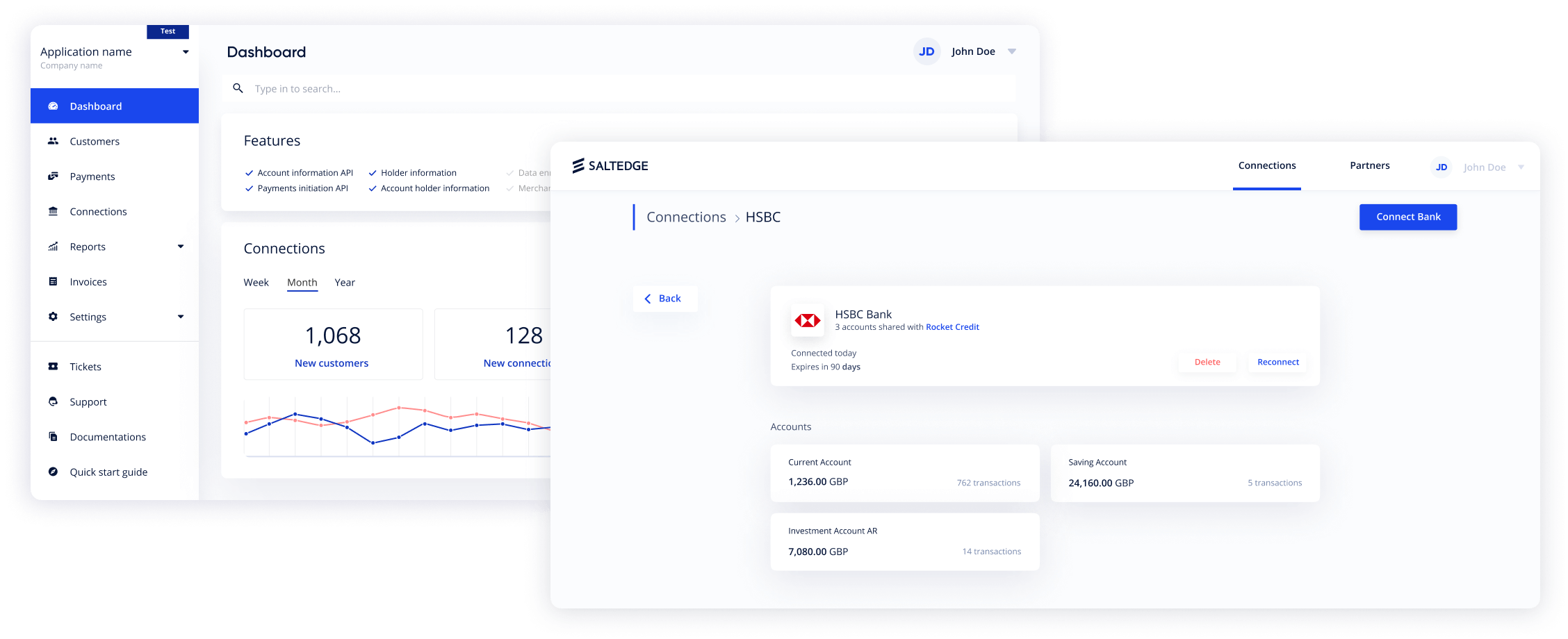 See at-a-glance the insights on connections and performance